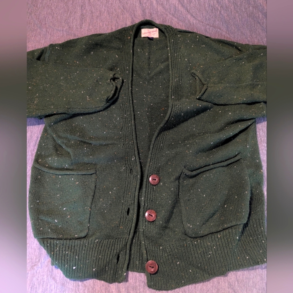 Universal Thread Speckled Green Knit Cardigan